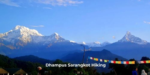"Dhampus Sarangkot Hiking with Himalayan views, village walks, scenic trails, and stunning sunrise panoramas near Pokhara."