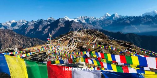 "Helambu Trek with mountain villages, Buddhist culture, forest trails, Himalayan views, and scenic landscapes near Kathmandu."