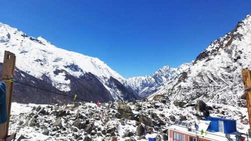 Peak Seen from Langtang Kyanjin Gompa