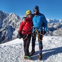 Summit Mera Peak at 6471m, Hands still cold